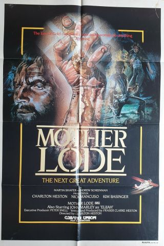 Mother Lode Charlton Heston Cinema Release 1 One Sheet Movie Poster