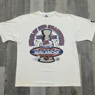 Vintage Starter Colorado Avalanche 1996 Stanley Cup Championship T - Shirt