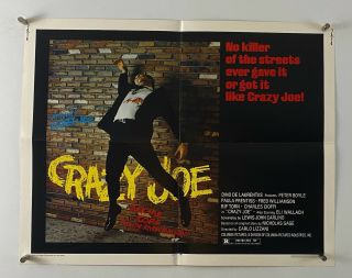 Crazy Joe Movie Poster (fine, ) Half Sheet 1974 Fred Williamson 440f