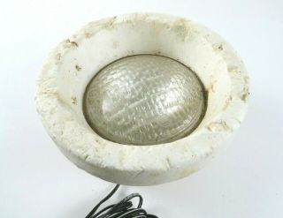 Vintage Floating Styrofoam Fish Attracting Light W/ Clip - On Power Leads,