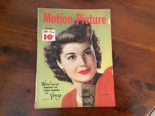 Motion Picture September 1947 Esther Williams Pin - Up Of Linda Darnell By Varga