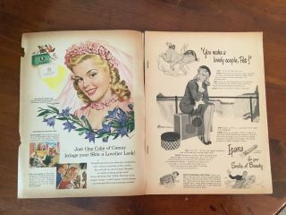 Motion Picture September 1947 Esther Williams Pin - up of Linda Darnell by Varga 2