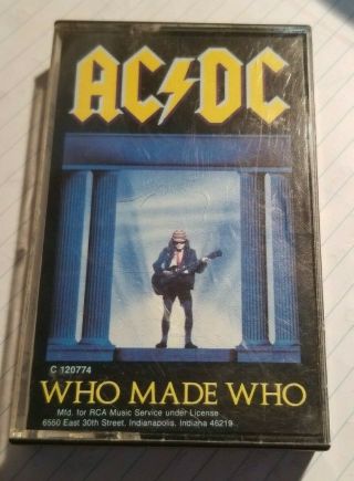 Ac Dc – Who Made Who - Vintage Cassette Tape - Vg,