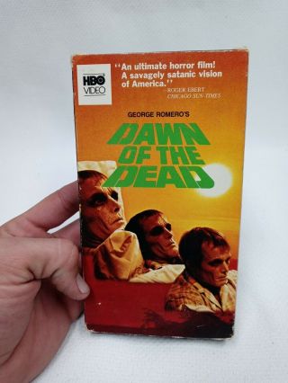 Dawn Of The Dead Vhs 1977 Vintage Tape Horror Film Movie Suspense Hbo Vtg