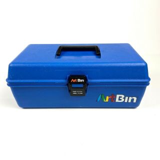 Vintage Blue Artbin 8199 Art Supply Storage Carry Case Art Bin