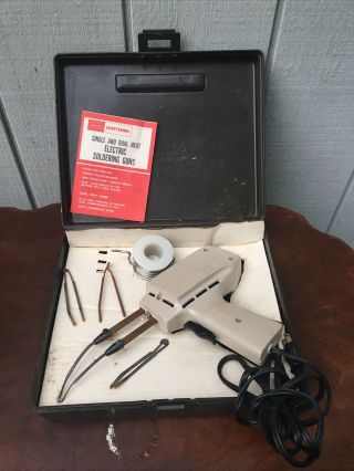Vintage Craftsman Dual - Heat Electric Soldering Gun 200 230/150w Hi - Lo,  Case