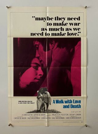 Walk Love And Death Movie Poster (veryfine) One Sheet 1969 John Huston 5410