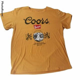 Vintage Coors Banquet Beer T - Shirt Shirt Tee Yellow Xl Extra Large