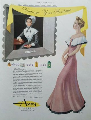 Lydia Darraugh Avon Cosmetics Hostess Vladimir Bobri Art 1943 Vintage Print Ad