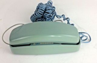 Vintage At&t Trimline 210 Telephone Push Button Blue Gray