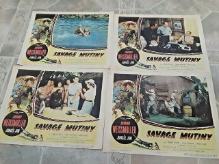 Lc Set 1952 Columbia Jungle Jim In Savage Mutiny W/ Johnny Weissmuller
