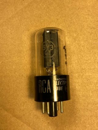 Vintage 1959 Rca 5y3gt Rectifier Tube Tests Nos Black Plate