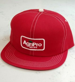 Vintage Agripro Snapback Trucker Hat Patch Cap K Ptoducts Made.  In The Usa