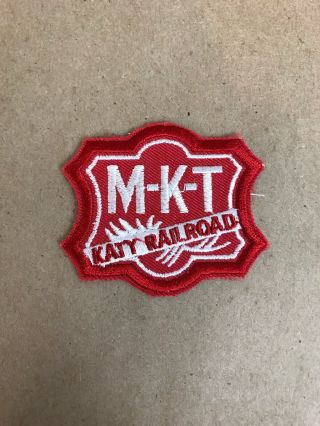 Vtg Mkt Katy Railroad Embroidered Sew On Patch Train 2.  25” Badge Railway Line