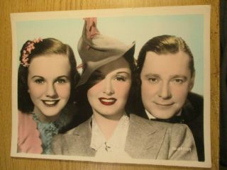 Rare Colorized Photo Deanna Derbin Gail Patrick Herbert Marshall Mad About Music
