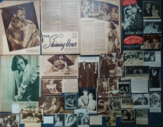1920s - 1940s Clippings Of Joan Crawford
