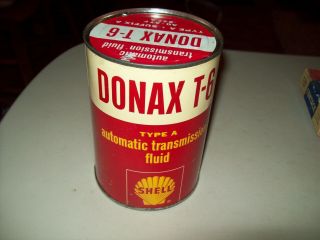 Vintage - Shell Donax T - 6 Automatic Transmission Fluid Can - Bright Colors