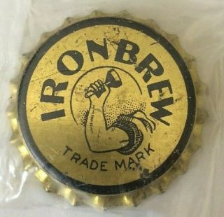 Vintage Iron Brew Soda Pop Bottle Cap Cork,  Uncrimped