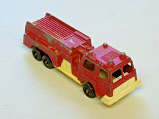 Vintage Tootsie Toy Fire Truck Die Cast And Plastic 4 3/4 " Long Missing Ladder