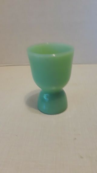 Vintage Jadeite Jadite Glass Double Egg Cup 4” Tall