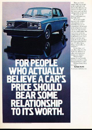 1982 Volvo Gl 4 - Door Classic Vintage Advertisement Ad - Y15