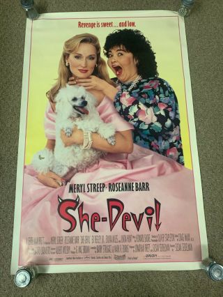 She - Devil Theatrical Movie Poster 1989 Streep Barr - Rolled