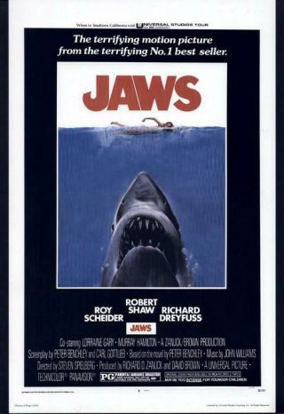 Steven Spielberg Jaws 1975 Poster Universal Monster