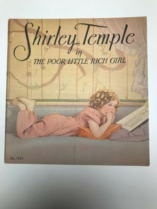 Shirley Temple In The Poor Little Rich Girl - Softcover Book - Copyright 1936