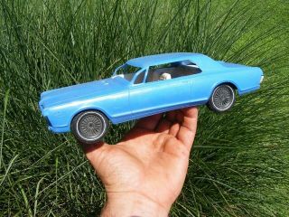 Vintage 1968 Mercury Cougar Dealer Promo Plastic Model Car Blue - Needs Tlc