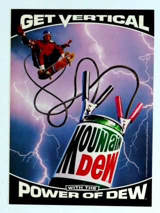 1993 Mountain Dew Skateboard Get Vertical Vintage Print Ad 8.  5 X 11 "