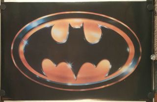 Batman Logo 1989 Tim Burton Poster Approx 23.  5 " X34.  5 "