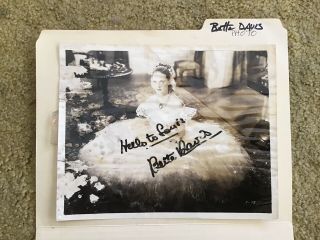 Bette Davis 8x10 Autographed B&w Photo - 1938 Film “jezebel” (water Damage)