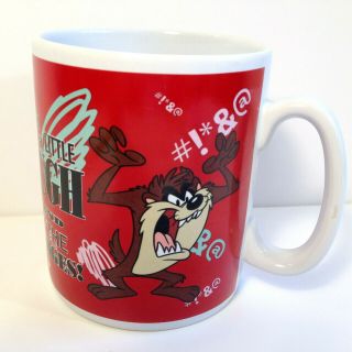 Vintage Warner Bros Studio Store Big Coffee Mug Cup Taz Tasmanian Devil 1995