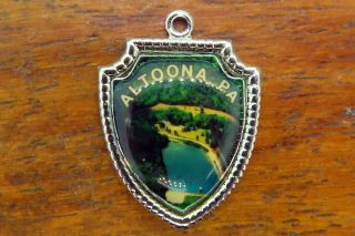 Vintage Sterling Silver Altoona Pennsylvania State Travel Shield Charm E32