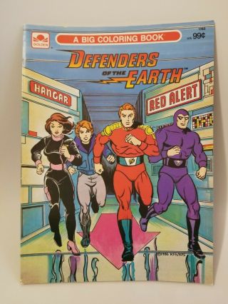 Defenders Of The Earth Coloring Book Vintage 1986 Golden - Flash Gordon Ming