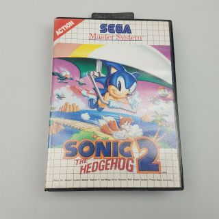 Sonic The Hedgehog 2 Sega Master System Cartridge No Booklet Video Game Vintage