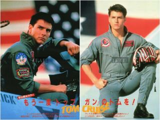 Tom Cruise Top Gun 1987 Japan Picture Clippings 2 - Sheets Vh/v