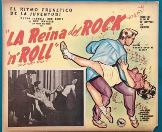 Rock Baby - Rock It Johnny Carroll Don Coats Kay Wheeler Mexican Lobby Card 1957