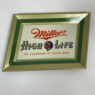 Vintage Miller High Life Beer 1951 Tip Tray,  Milwaukee Wi Brewing