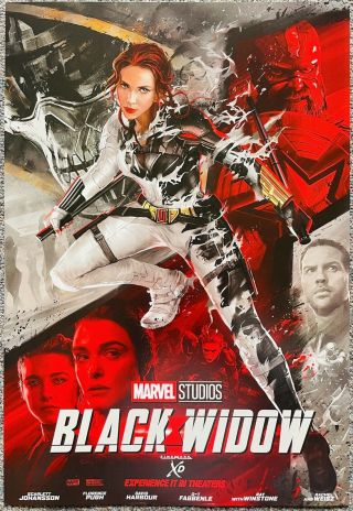 Black Widow 2021 13x19 Cinemark Marvel Movie Poster - Scarlett Johansson