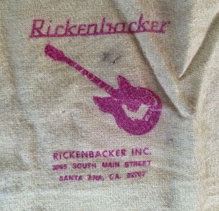 Vintage Rickenbacker Flannel Polishing Cloth -