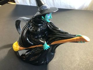 Vintage Wizard Of Oz Tea Pot Rare Witch 1998 Turner Warner Bros