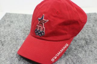 Usa Swimming Team Trials 2008 Olympic Baseball Caps Hat Red Omaha Vintage