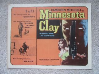 Minnesota Clay 1965 Hlf Sht Movie Poster Rld Cameron Mitchell Ex