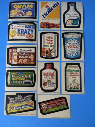 12 - Vintage Topps Chewing Gum Wacky Trading Stickers Funny (b06)