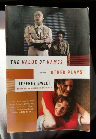 Vintage 2008 The Value Of Names And Other Plays Jeffrey Sweet Trade Paperback