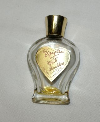 Vntg White Shoulders Cologne Evyan Perfume Complimentary Promo Heart Mini Bottle