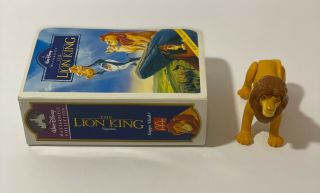 Vintage 1996 Disney The Lion King Mcdonalds Happy Meal Toy Figurine Vhs Box