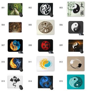 Mouse Pads Yinyang Colorful Watercolor Yin Yang Symbol On Old Abstract Mouse Pad