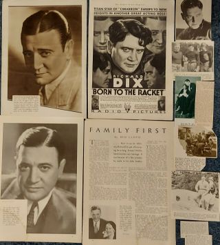 1930s Clippings Of Richard Dix